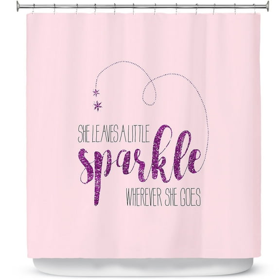 Shower Curtains 70" x 93" from DiaNoche Designs by Zara Martina - She Sparkles Pinks