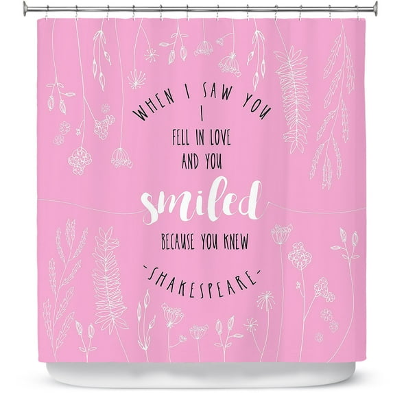 Shower Curtains 70" x 93" from DiaNoche Designs by Zara Martina - When I Saw You Pink