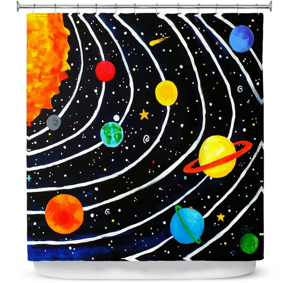 Shower Curtains 70" x 93" from DiaNoche Designs by nJoy Art - Solar System IV