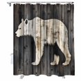 thumbnail image 1 of Shower Curtains Abstract Brown Bear Painting Bath Curtain Wood Grain Waterproof Bathroom Shower Curtain Set with Hooks Decoration 72 x 72 Inches, 1 of 7