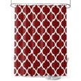 thumbnail image 1 of Shower Curtains for Bathroom-36"x72", Classic Moroccan Tile Geometric Art Waterproof Bath Curtain Grommet Shower Curtain Set with Hooks, Retro Burgundy Washable Bath Accessories, 1 of 6
