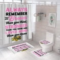 thumbnail image 1 of Shower Curtains for Bathroom, 4 Pcs Funny Quote Bathroom Sets with Shower Curtains Sets and Rugs, Waterproof Durable Fabric Bathroom Shower Curtains with Hooks, 1 of 7