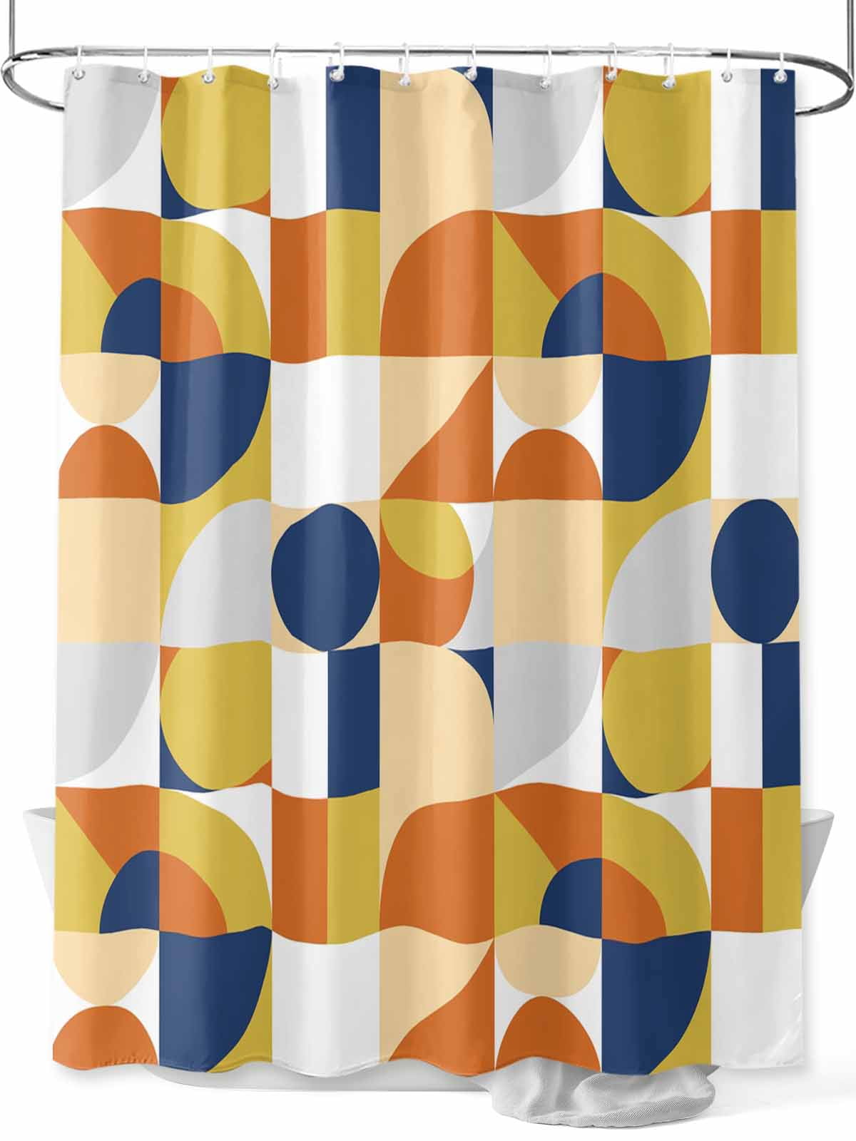 Shower Curtains for Bathroom-54"x78", Mid Century Abstract Nordic Style