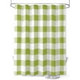 thumbnail image 1 of Shower Curtains for Bathroom-60"x72", Spring Green Plaid Checker Waterproof Bath Curtain Grommet Shower Curtain Set with Hooks, Farm Geometric Stripe Lattice Washable Bath Accessories, 1 of 6