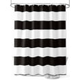 thumbnail image 1 of Shower Curtains for Bathroom-72"x72", Black White Stripes Waterproof Bath Curtain Grommet Shower Curtain Set with Hooks, Modern Minimalist Geometric Art Washable Bath Accessories, 1 of 6