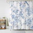 thumbnail image 1 of Shower Curtains for Bathroom, Blue White Flowers Waterproof Fabric Shower Curtain, Spring Summer Floral Botanical Decorative Bathroom Curtain for Bathtub, 72"x72", No Hooks Included, 1 of 9