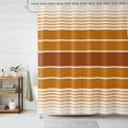 thumbnail image 1 of Shower Curtains for Bathroom, Burnt Orange Ombre Stripe Waterproof Fabric Shower Curtain, Farmhouse Striped Gradient Decorative Bathroom Curtain for Bathtub, 72"x84", No Hooks Included, 1 of 9
