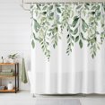 thumbnail image 1 of Shower Curtains for Bathroom, Eucalyptus Leaves Waterproof Fabric Shower Curtain, Sage Green Spring Summer Botanical Decorative Bathroom Curtain for Bathtub, 72"x78", No Hooks Included, 1 of 9