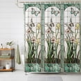 thumbnail image 1 of Shower Curtains for Bathroom, Green Spring Botanical Waterproof Fabric Shower Curtain, Summer Butterfly Vintage Decorative Bathroom Curtain for Bathtub, 72"x72", No Hooks Included, 1 of 9