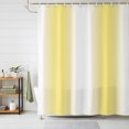 thumbnail image 1 of Shower Curtains for Bathroom, Lemon Yellow White Waterproof Fabric Shower Curtain, Gradient Vertical Stripes Geometric Decorative Bathroom Curtain for Bathtub, 72"x72", No Hooks Included, 1 of 9