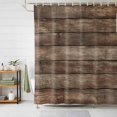 thumbnail image 1 of Shower Curtains for Bathroom, Old Wooden Board Waterproof Fabric Shower Curtain, Rustic Farmhouse Brown Wooden Plank Decorative Bathroom Curtain for Bathtub, 36"x72", No Hooks Included, 1 of 9