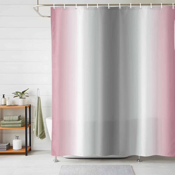 Shower Curtains for Bathroom, Pink Grey Waterproof Fabric Shower Curtain, Gray Farmhouse Modern Rustic Decorative Bathroom Curtain for Bathtub, 72"x72", No Hooks Included