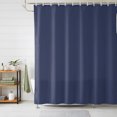 thumbnail image 1 of Shower Curtains for Bathroom, Pure Dark Blue Waterproof Fabric Shower Curtain, Simple Solid Color Decorative Bathroom Curtain for Bathtub, 36"x72", No Hooks Included, 1 of 9