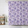 thumbnail image 1 of Shower Curtains for Bathroom, Purple Christmas Snowman Waterproof Fabric Shower Curtain, Winter Snowflakes Xmas Trees Decorative Bathroom Curtain for Bathtub, 36"x72", No Hooks Included, 1 of 9