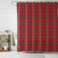thumbnail image 1 of Shower Curtains for Bathroom, Red Green Checkered Waterproof Fabric Shower Curtain, Christmas Red and Green Plaid Decorative Bathroom Curtain for Bathtub, 36"x72", No Hooks Included, 1 of 9