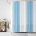 thumbnail image 1 of Shower Curtains for Bathroom, Sky Blue White Waterproof Fabric Shower Curtain, Gradient Vertical Stripes Minimalist Decorative Bathroom Curtain for Bathtub, 72"x72", No Hooks Included, 1 of 9