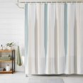 thumbnail image 1 of Shower Curtains for Bathroom, Teal Beige Brown Waterproof Fabric Shower Curtain, Modern Oil Painting Striped Abstract Art Decorative Bathroom Curtain for Bathtub, 66"x72", No Hooks Included, 1 of 9