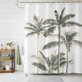 thumbnail image 1 of Shower Curtains for Bathroom, Tropical Palm Tree Waterproof Fabric Shower Curtain, Summer Beach Botanical Decorative Bathroom Curtain for Bathtub, 72"x84", No Hooks Included, 1 of 9