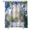 thumbnail image 1 of Shower Curtains Blue Flower Bath Curtain Spring Landscape Waterproof Bathroom Shower Curtain Set with Hooks Decoration 72 x 84 Inches, 1 of 7