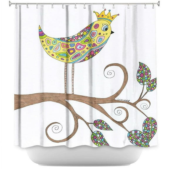Shower Curtains - DiaNoche Designs - Bird Talk