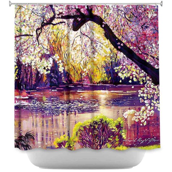 Shower Curtains - DiaNoche Designs - Central Park Spring Pond