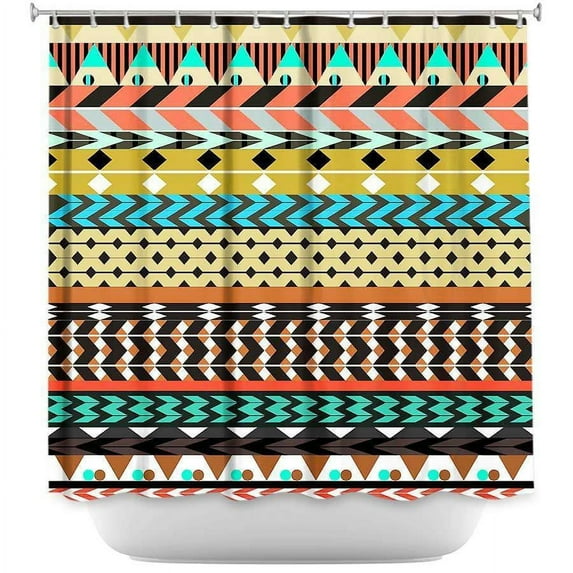 Shower Curtains - DiaNoche Designs - Desert Aztec Pattern