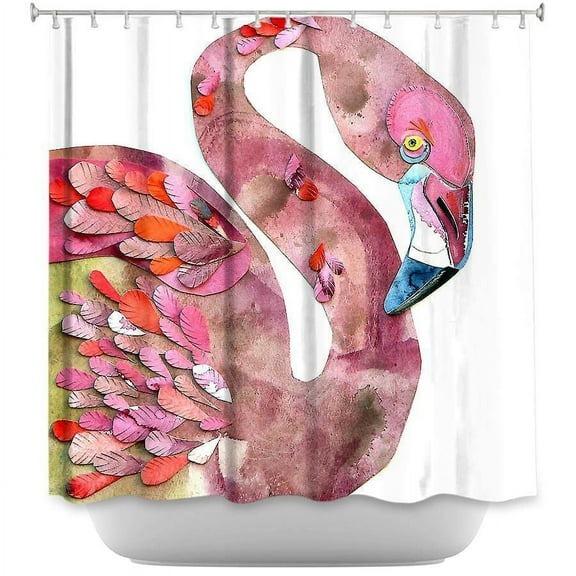 Shower Curtains - DiaNoche Designs - Flamingo