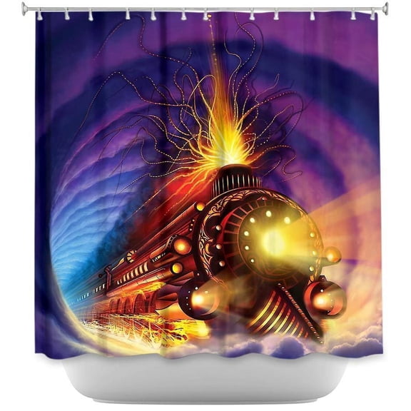 Shower Curtains - DiaNoche Designs - Ghost Train