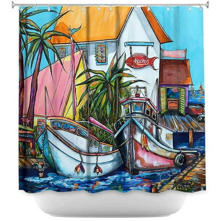 Shower Curtains - DiaNoche Designs - Just a Little Beach Town