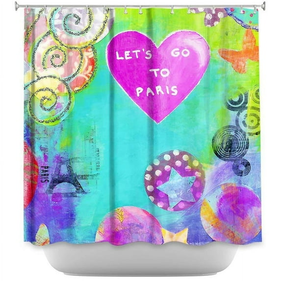Shower Curtains - DiaNoche Designs - Lets Go Paris