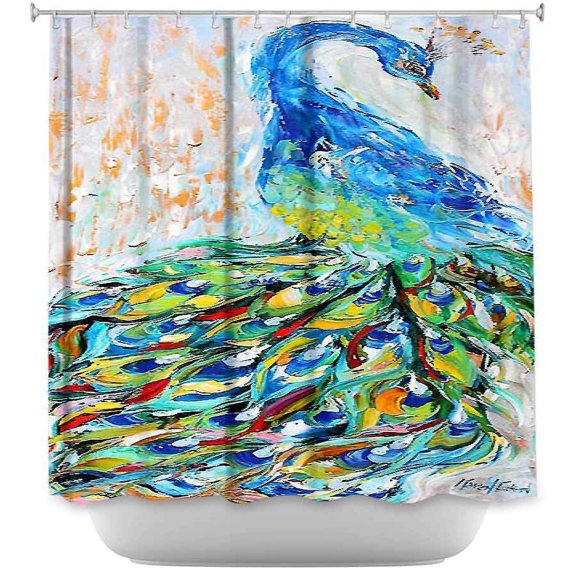 Shower Curtains - DiaNoche Designs - Luminous Peacock II
