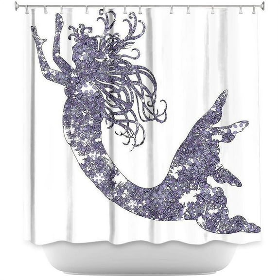 Shower Curtains - DiaNoche Designs - Mermaid Periwinkle