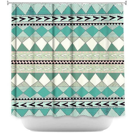 Shower Curtains - DiaNoche Designs - Mint Native Forest