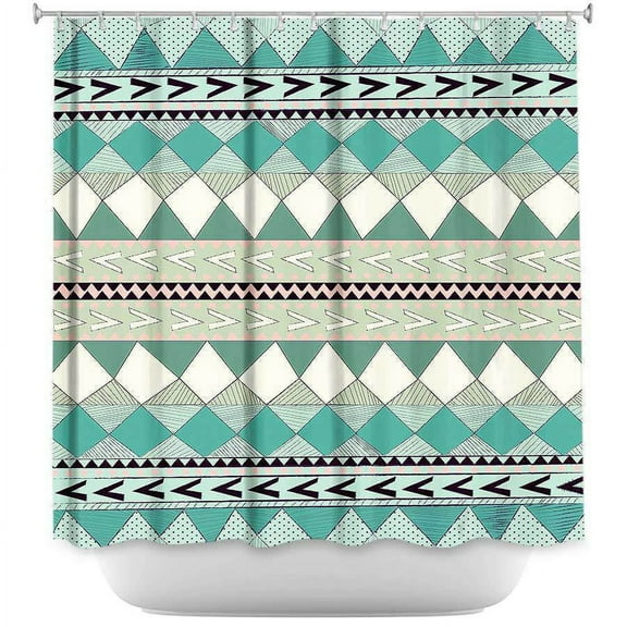 Shower Curtains - DiaNoche Designs - Mint Native Forest