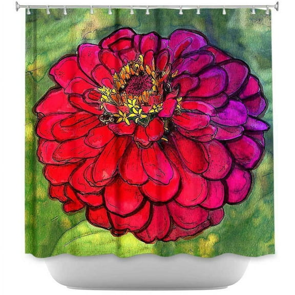 Shower Curtains - DiaNoche Designs - Parisian Zinnia