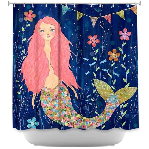 Shower Curtains - DiaNoche Designs - Pink Mermaid
