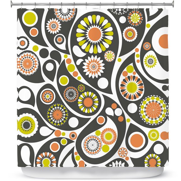 Shower Curtains - DiaNoche Designs - Retro Paisley