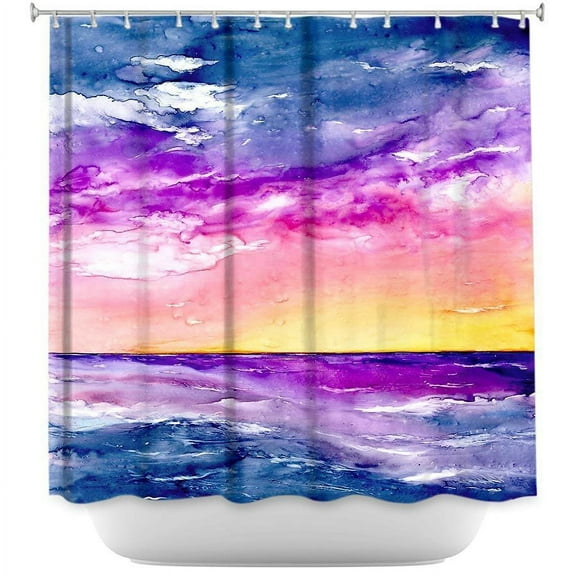 Shower Curtains 70" x 73" from DiaNoche Designs by Brazen Design Studio - Tormenta Waves