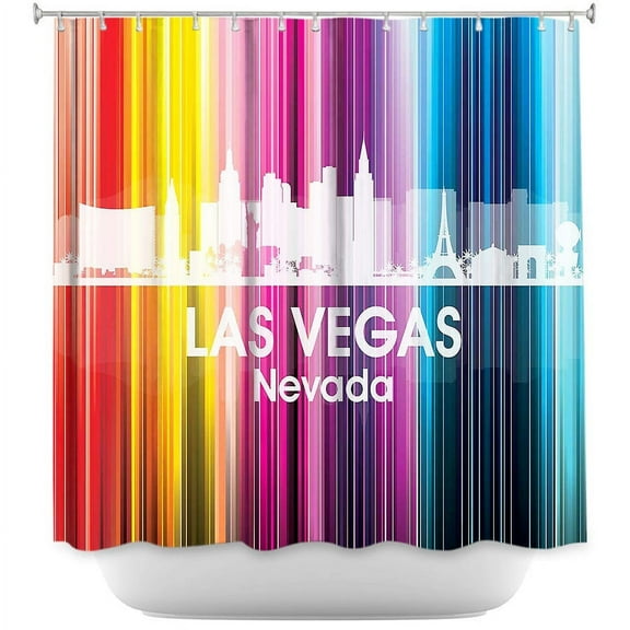 Shower Curtains 70" x 73" from DiaNoche Designs by Angelina Vick - City II Las Vegas Nevada