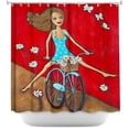 thumbnail image 1 of Shower Curtains - DiaNoche Designs by Denise Daffara - One Fun Spring Day, 1 of 1