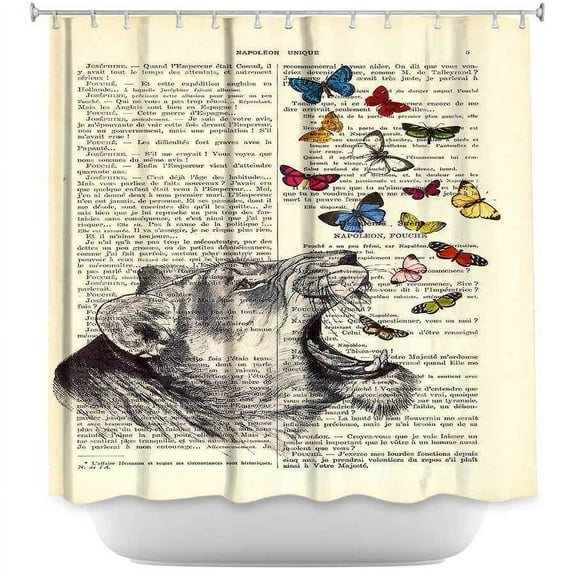 Shower Curtains - DiaNoche Designs by Madame Memento - Lioness