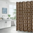 Shower Curtains Fabric Water Resistant Bathroom Drapes with Moroccan