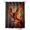 thumbnail image 1 of Shower Curtains Flame Bird Bath Curtain Frebird Feather Waterproof Bathroom Shower Curtain Set with Hooks Decoration 72 x 72 Inches, 1 of 7