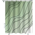 thumbnail image 1 of Shower Curtains Geometric Gradient Bath Curtain Sage Green Ombre Waterproof Polyester Fabric Bathroom Curtain with Hooks Decoration 36 x 72 Inches, 1 of 6