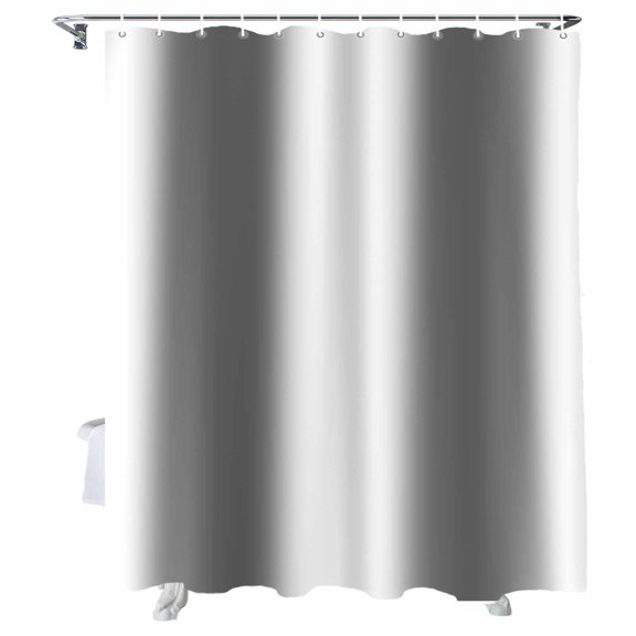 Shower Curtains Ombre Black White Bath Curtain Gradient Color Waterproof Bathroom Shower Curtain Set with Hooks Decoration 36 x 72 Inches