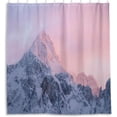 thumbnail image 1 of Shower Curtains Pink Glowing Mountain Curtain, Waterproof Fabric Shower Curtains for Bathroom Set with 12 Hooks, 66” x 72” Home Decor, 1 of 6