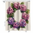 thumbnail image 1 of Shower Curtains Pink Wreath Bath Curtain Linen Background Waterproof Bathroom Shower Curtain Set with Hooks Decoration 72 x 84 Inches, 1 of 7