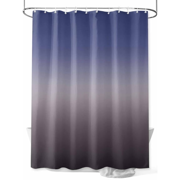Shower Curtains Purple and Gray Ombre Bath Curtain Gradient Gradual Color Waterproof Bathroom Shower Curtain Set with Hooks Decoration 72 x 84 Inches