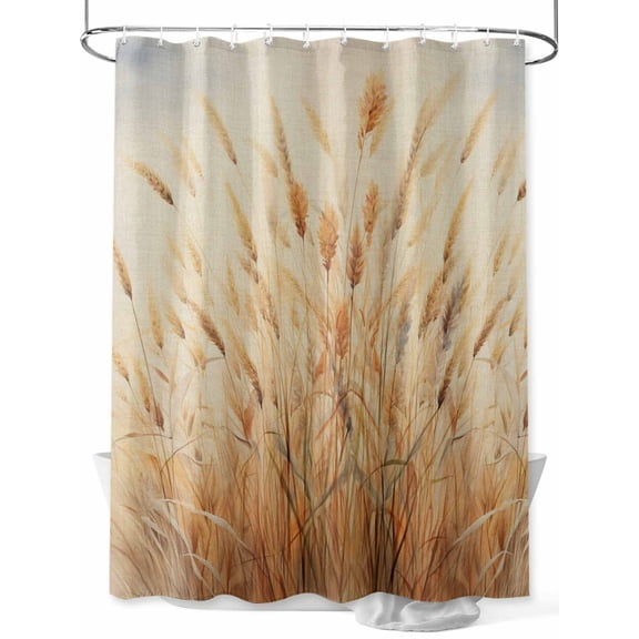 Shower Curtains Reed Dandelion Bath Curtain Plant Prairie Waterproof Bathroom Shower Curtain Set with Hooks Decoration 72 x 72 Inches