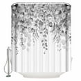 thumbnail image 1 of Shower Curtains Sets for Bathroom Decor Watercolor Gray Eucalyptus LeavesWaterproof Bathroom Curtain with Hooks,Pastoral Botanical Leaf on Whitefor Bathroom Decor,72x72IN, 1 of 7